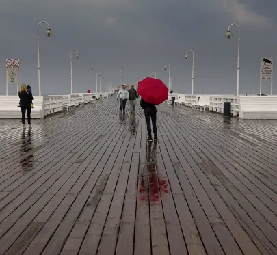 W deszczowy dzień, Sopot