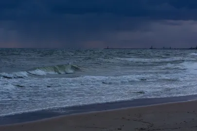 Wietrzny poranek nad Zatoką Gdańską
