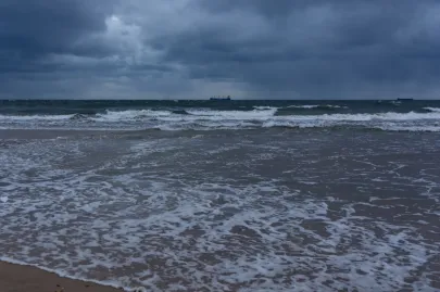 Wietrzny poranek nad Zatoką Gdańską