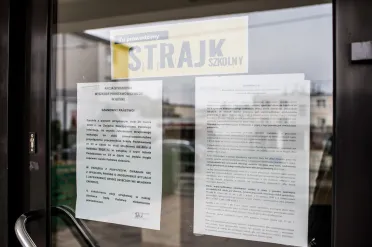 08.04.2019 Strajk nauczycieli w Szkole Podstawowej nr 23 w Gdyni