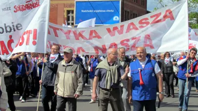 Związkowcy z Solidarności