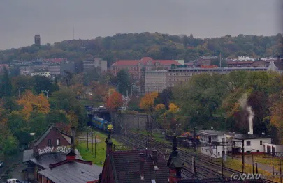 Widok z wieży dworcowej