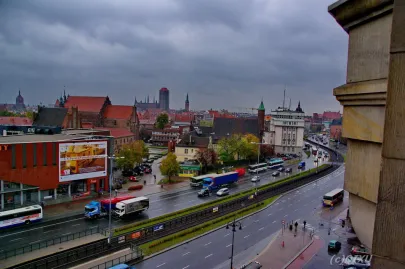 Widok z wieży dworcowej