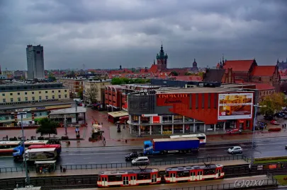 Widok z wieży dworcowej
