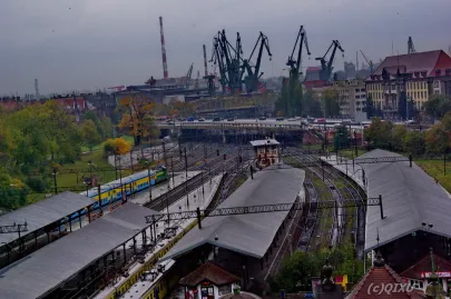 Widok z wieży dworcowej