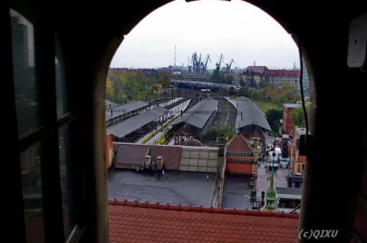 Widok z wieży dworcowej