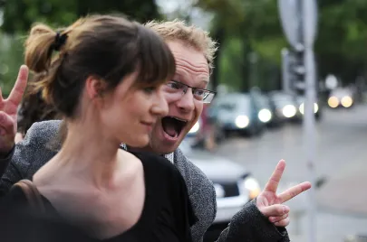 Maciej Stuhr wraz z Maja Ostaszewska