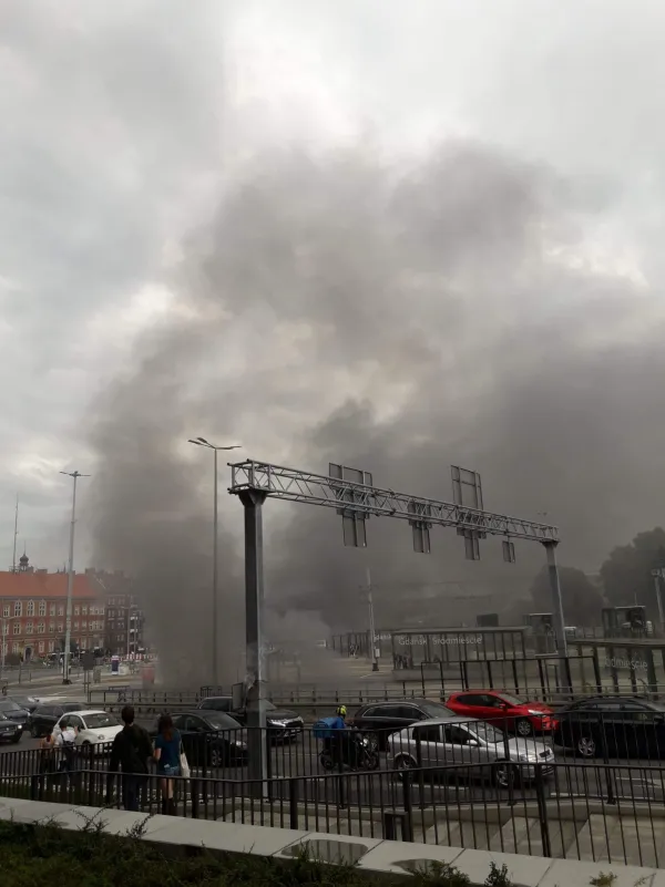 Pożar w tunelu pod Forum Gdańsk