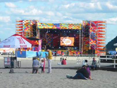 scena na plaży