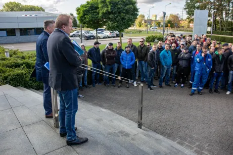 Protest pracowników Lotosu