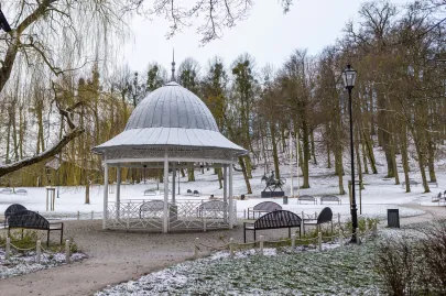 Powrót zimy w Parku Oruńskim