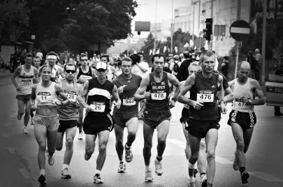 Uczestnicy maratonu