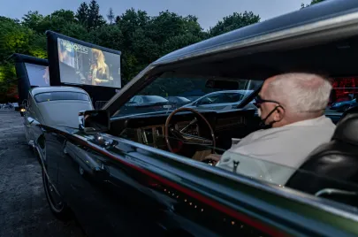 22 05 2020 Kino samochodowe pod Operą Leśną w Sopocie