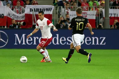 Marcin Wasilewski i Lukas Podolski