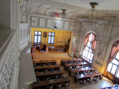 Sala posiedzeń  RM - widok z galerii