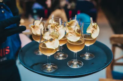 Gin Suntory Roku / gastrique korzenno jabłkowy / trawa żubrowa