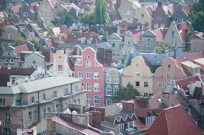 Widok z wieży Św. Katarzyny na kamienniczki