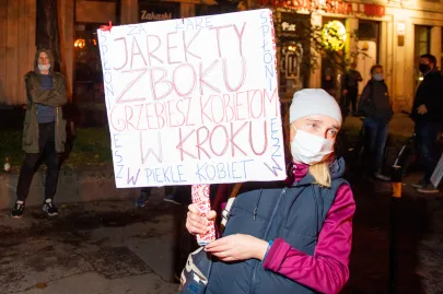 06 10 2020 Blokada Techno pod biurami PiS w Gdańsku