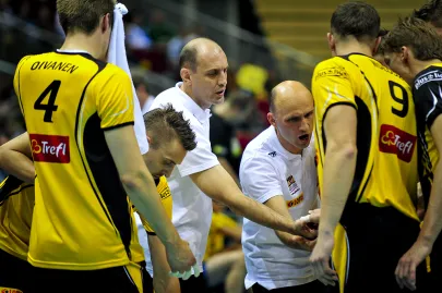 Trenerzy Grzegorz Ryś i Grzegorz Wróbel