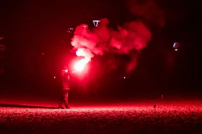 31.12.2020 Gdynia Śródmieście. Plaża w Gdyni   powitanie nowego 2021 roku przez mieszkańców Gdyni