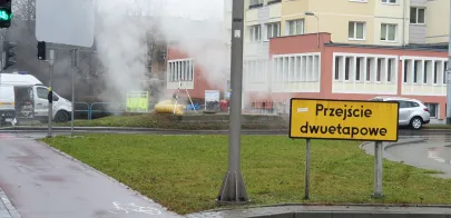 Naprawa po awarii. Plac Komorowskiego