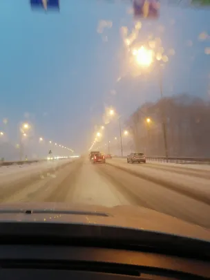 Zaśnieżone drogi w Gdańsku 