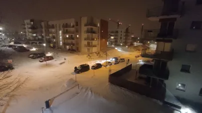 Ujeścisko zasypane śniegiem