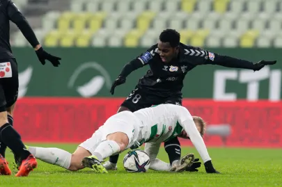 Lechia Gdańsk - Górnik Zabrze - N/Z Alasana Manneh, Jan Biegański 