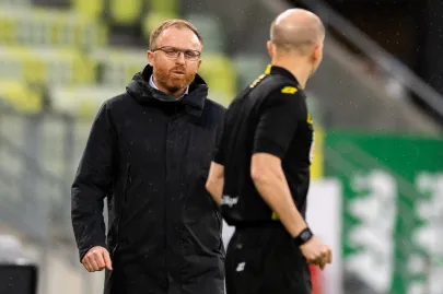Lechia Gdańsk - Wisła Kraków - N/Z Piotr Stokowiec