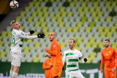 Lechia Gdańsk - Zagłębie Lubin - N/Z Tomasz Makowski, Flavio Paixao 