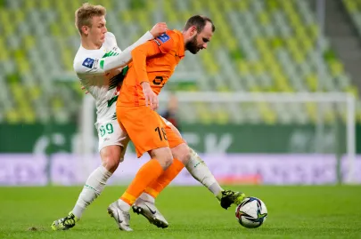 Lechia Gdańsk - Zagłębie Lubin - N/Z Jan Biegański, Filip Starzyński