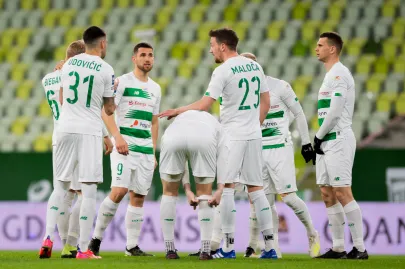 Lechia Gdańsk - Zagłębie Lubin - N/Z drużyna Lechia Gdańsk
