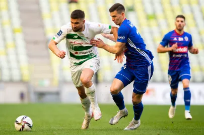 Lechia Gdańsk - Piast Gliwice - N/Z Łukasz Zwoliński, Jakub Holubek