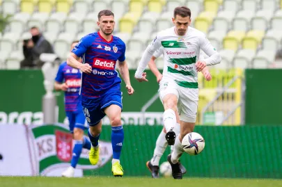 Lechia Gdańsk - Piast Gliwice - N/Z Jakub Świerczok, Bartosz Kopacz