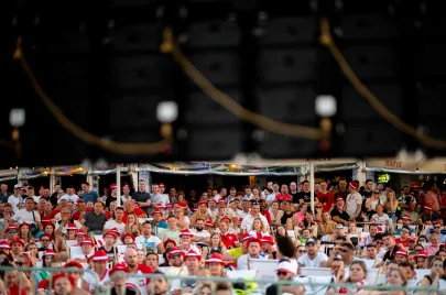 Strefa kibica podczas meczu Polska - Hiszpania na Stadionie Letnim w Gdańsku Brzeźno