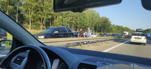 stłuczka na obwodnicy w stronę Gdyni