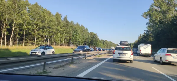 stłuczka na obwodnicy w stronę Gdyni
