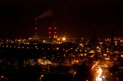 Gdańsk nocą.