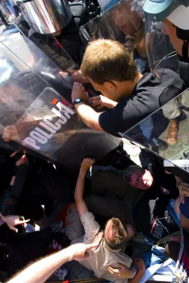 Protest Antyglobalistów w Juracie 2007