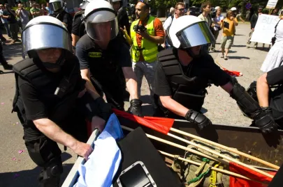 Protest Antyglobalistów w Juracie 2007