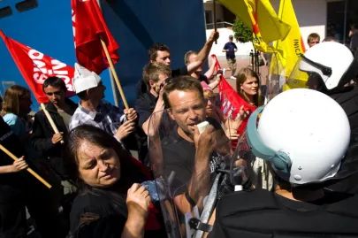Protest Antyglobalistów w Juracie 2007