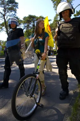 Protest Antyglobalistów w Juracie 2007