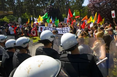 Protest Antyglobalistów w Juracie 2007