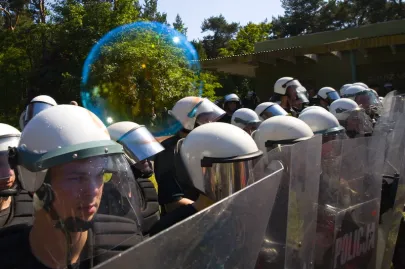 Protest Antyglobalistów w Juracie 2007