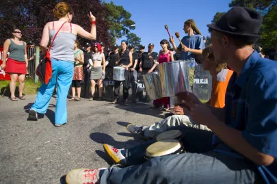 Protest Antyglobalistów w Juracie 2007