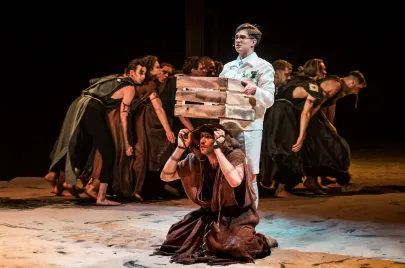 Próba medialna do spektaklu Mury Jerycha w Teatrze Muzycznym