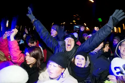 Gdynianie świętują nadejście Nowego 2012 Roku