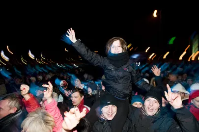 Gdynianie świętują nadejście Nowego 2012 Roku
