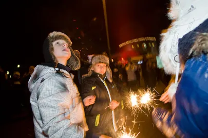 Gdynianie świętują nadejście Nowego 2012 Roku