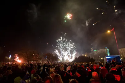 Gdynianie świętują nadejście Nowego 2012 Roku
